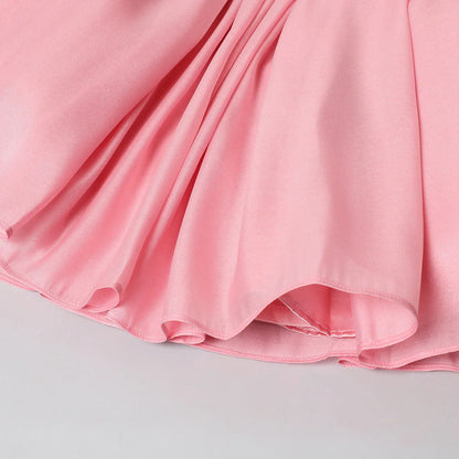 Velvet Blouse & Shiny Organza Skirt Set