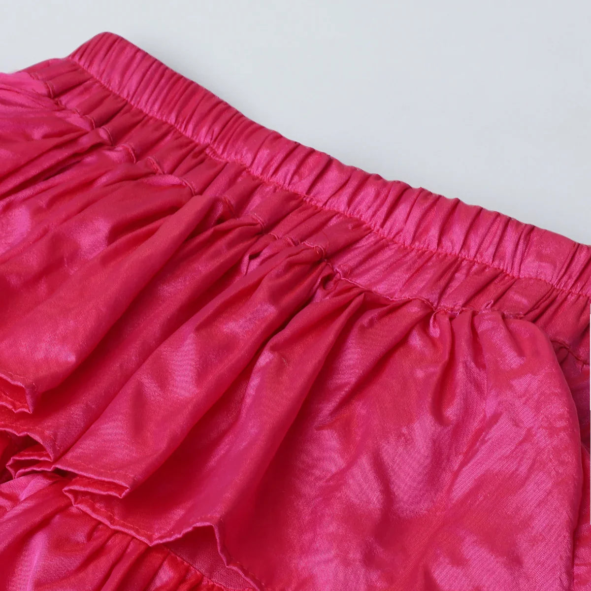 Bright Pink Bangalore Silk Top & Skirt Set