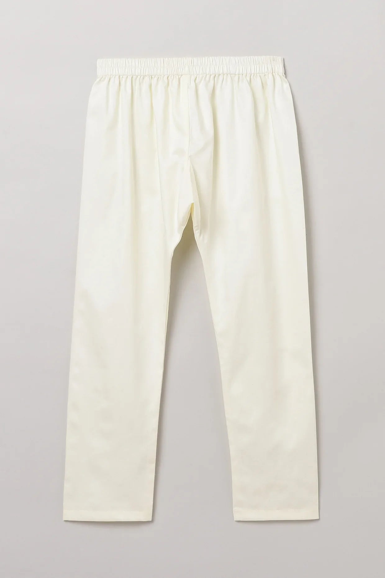 BYB White Cotton Kurta Pajama Set