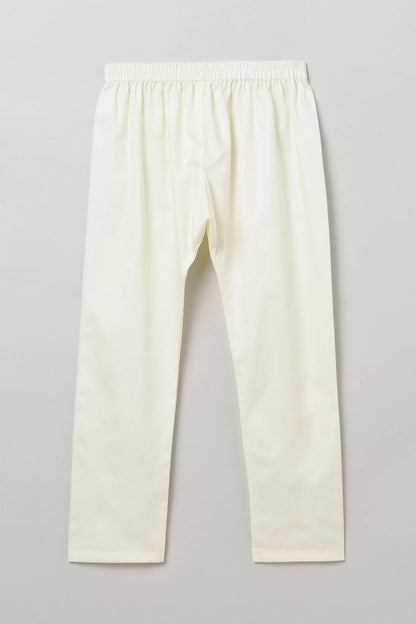 BYB White Cotton Kurta Pajama Set