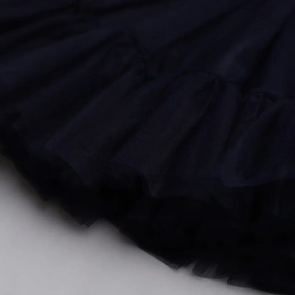 Hot Pink One-Shoulder Top & Black Tulle Skirt Set