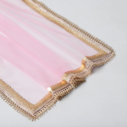 Pink Velvet Lehenga Set