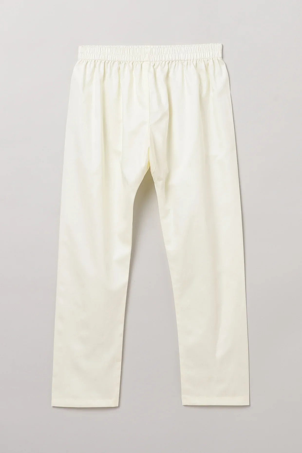 BYB White Cotton Kurta Pajama Set