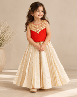 Pure viscos silk with zardozi hand embroidery skirt top set