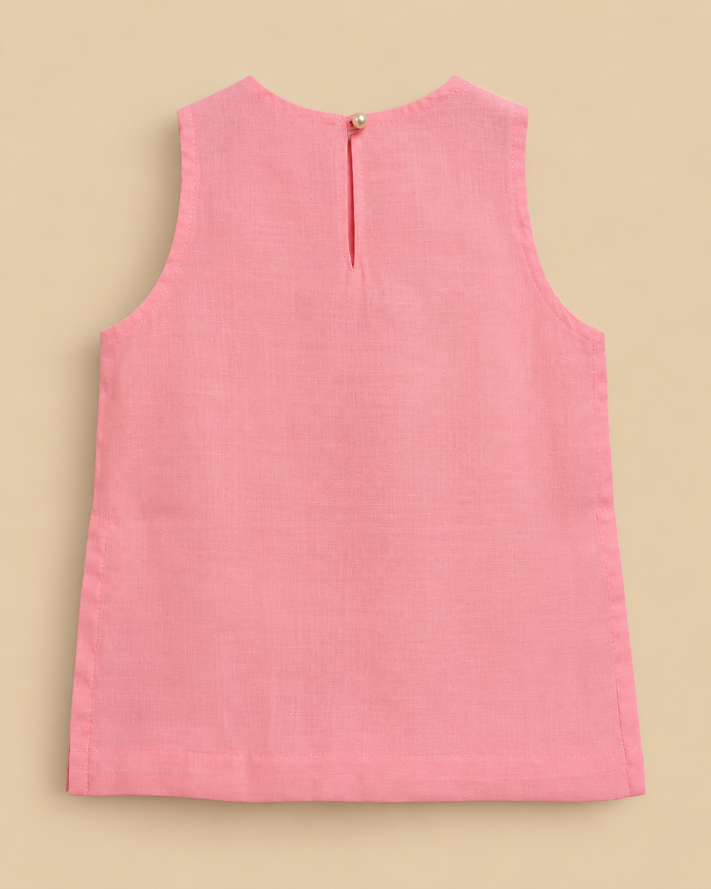 Girls Pink Chanderi Salwar Set with Sequin Hand Embroidery