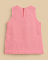 Girls Pink Chanderi Salwar Set with Sequin Hand Embroidery