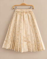Pure viscos silk with zardozi hand embroidery skirt top set