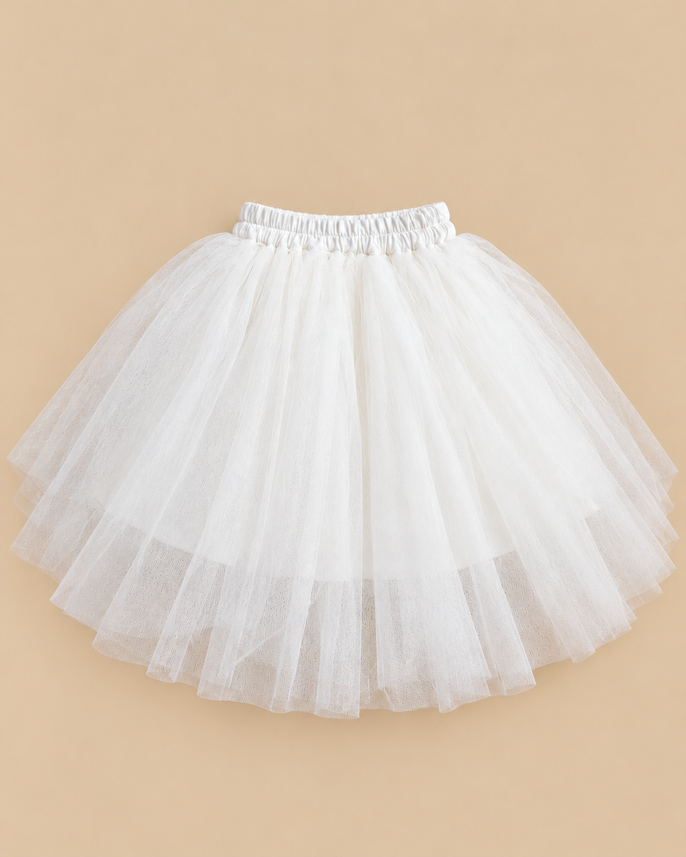 Girls Lavender Pearl Hand-Embroidered Top with Ivory Tulle Skirt Set