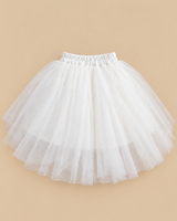 Girls Lavender Pearl Hand-Embroidered Top with Ivory Tulle Skirt Set