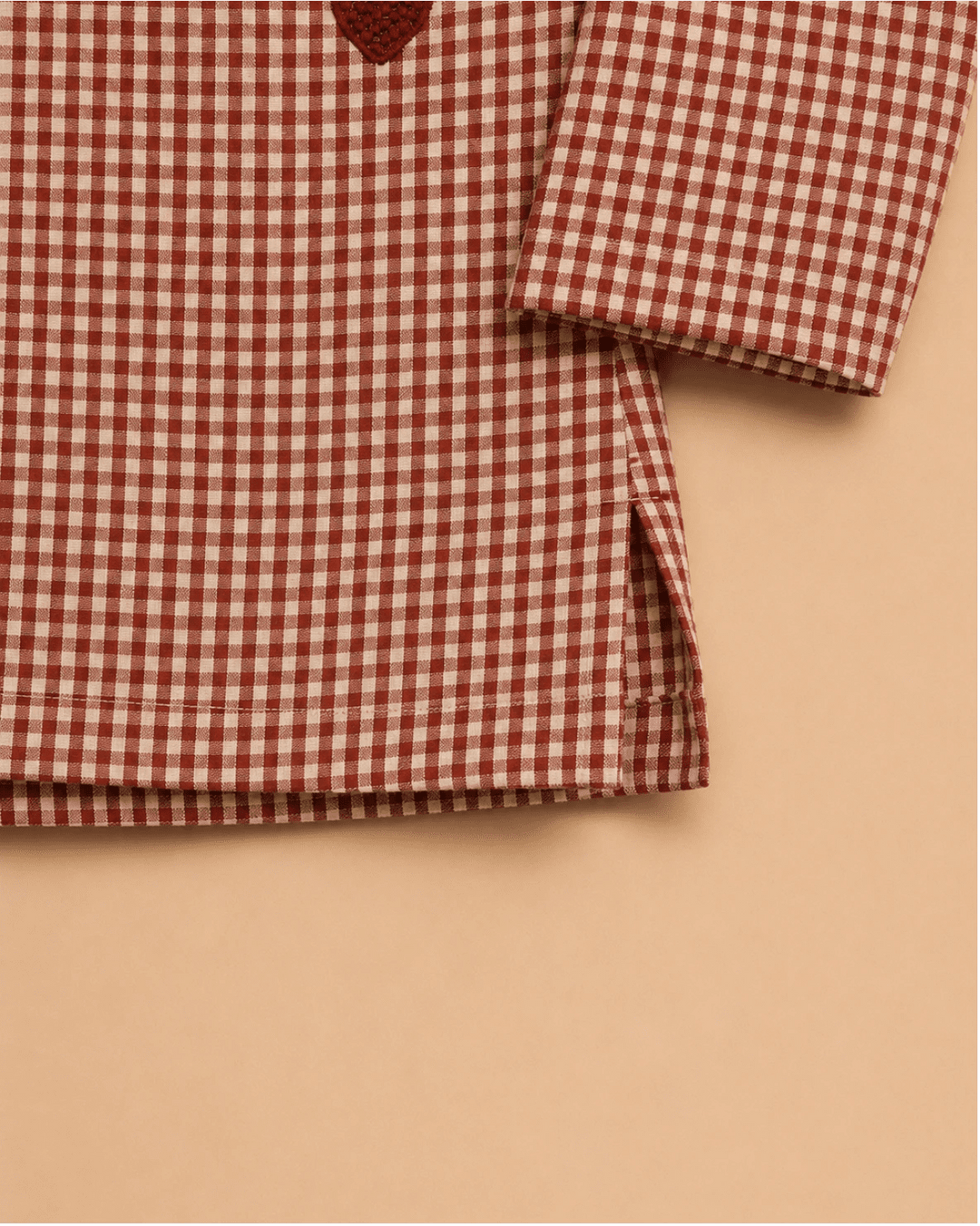 Baby Boys Brown Gingham Cotton Kurta with Dhoti Pants Set - BYB PREMIUM