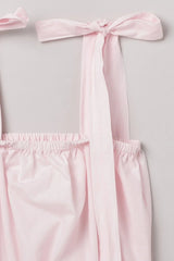 Baby Pink Cotton Girls Co-ord Set with Tie-Up Top & Flared Skirt - BYB PREMIUM