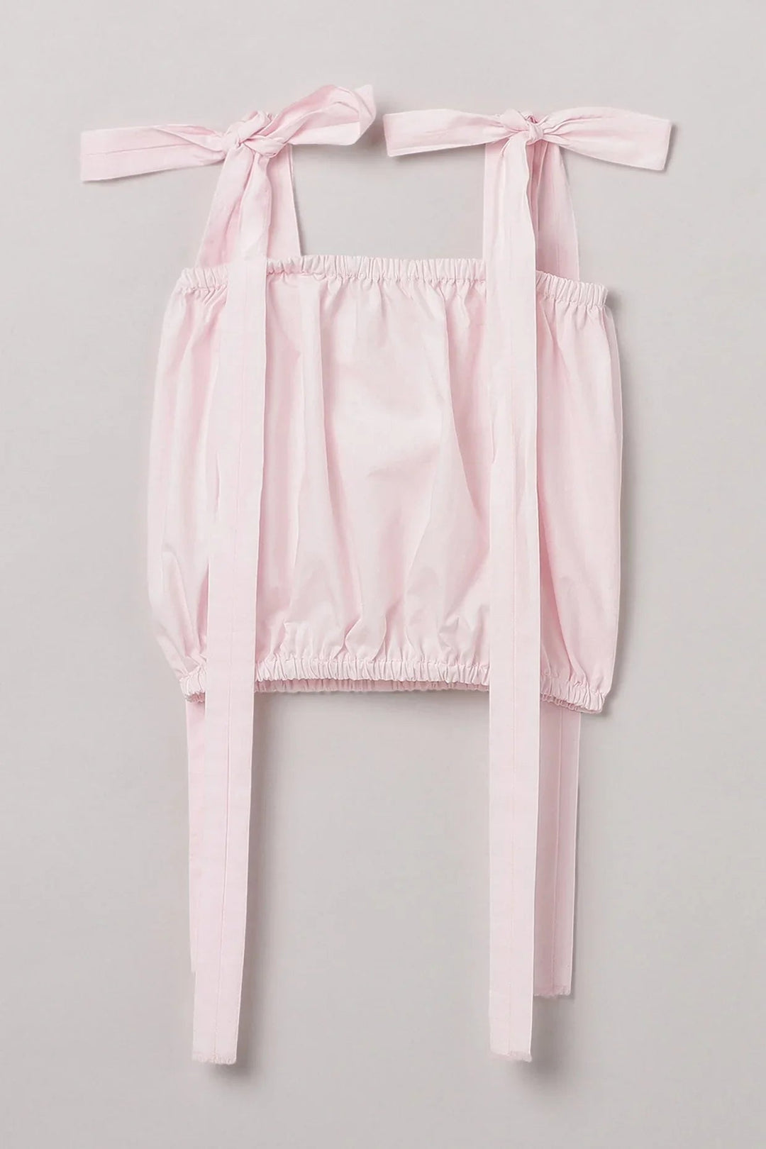 Baby Pink Cotton Girls Co-ord Set with Tie-Up Top & Flared Skirt - BYB PREMIUM