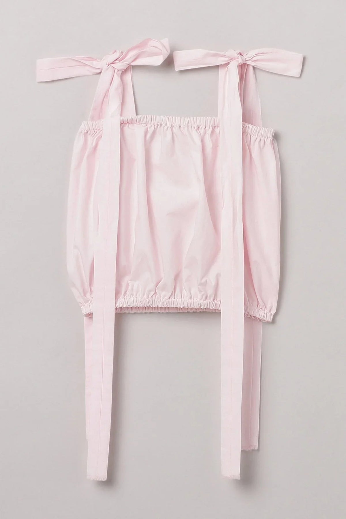 Baby pink cotton girls co ord set with tie up top & flared skirt   byb premium
