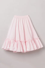Load image into Gallery viewer, Baby Pink Cotton Girls Co-ord Set with Tie-Up Top &amp; Flared Skirt - BYB PREMIUM
