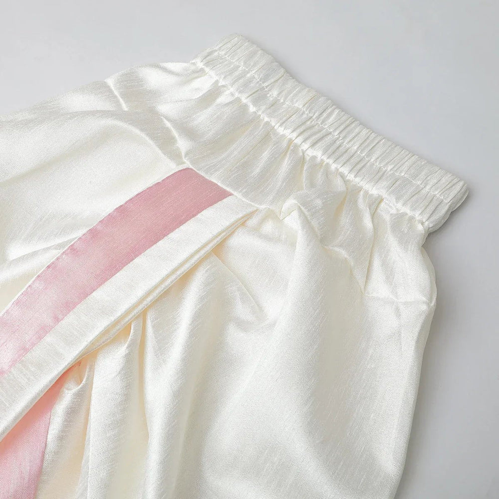 Baby Pink Raw Silk Kurta Dhoti Set for Boys with Pearl Embroidery - BYB PREMIUM