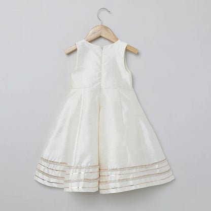 Baby Pink & White Dress with Embroidered Jacket for Girls - BYB PREMIUM