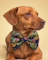 Banarasi Jacquard Bow Tie for Dogs ‚Äì Designer Floral Pet Accessory - BYB PREMIUM