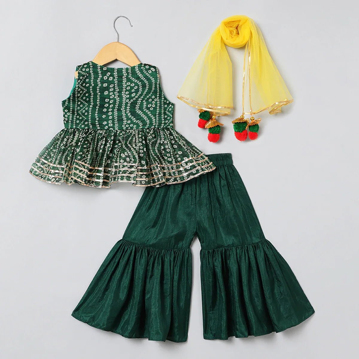 Bandhani Bloom Sharara Set - BYB PREMIUM