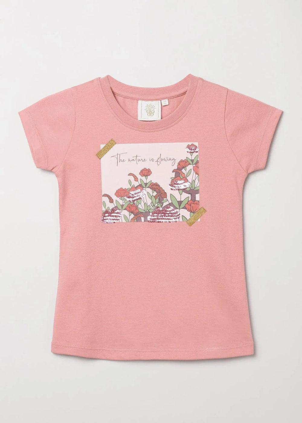 Blush Pink Cotton T-Shirt for Girls - BYB PREMIUM