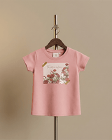 Blush Pink Cotton T-Shirt for Girls - BYB PREMIUM