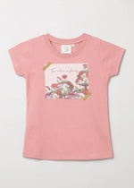 Load image into Gallery viewer, Blush Pink Reversible Sequin Nature Print T-Shirt for Girls - BYB PREMIUM

