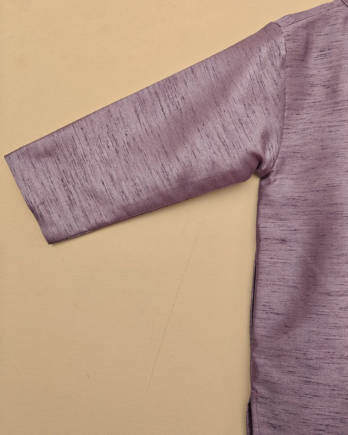 Boys lavender kurta pajama set with embroidered jacket – ethnic festive wear   byb premium