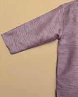 Boys Lavender Kurta Pajama Set with Embroidered Jacket – Ethnic Festive Wear - BYB PREMIUM
