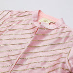 Load image into Gallery viewer, Boys Pink Kurta Pyjama with Embroidered Bandi Jacket | Festive Ethnic Set - BYB PREMIUM
