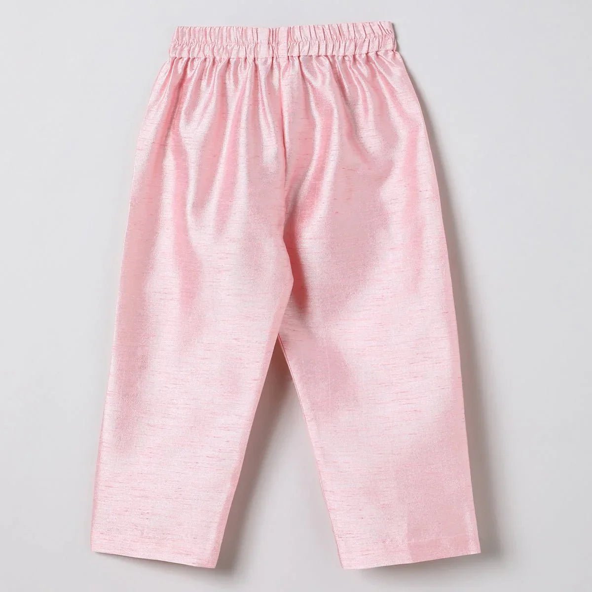 Boys pink kurta pyjama with embroidered bandi jacket | festive ethnic set   byb premium