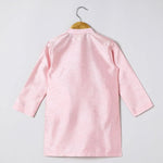 Load image into Gallery viewer, Boys Pink Kurta Pyjama with Embroidered Bandi Jacket | Festive Ethnic Set - BYB PREMIUM
