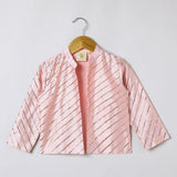 Boys Pink Kurta Pyjama with Embroidered Bandi Jacket | Festive Ethnic Set - BYB PREMIUM