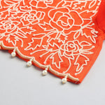 Load image into Gallery viewer, Bright Orange Organza Lehenga Set for Girls - BYB PREMIUM
