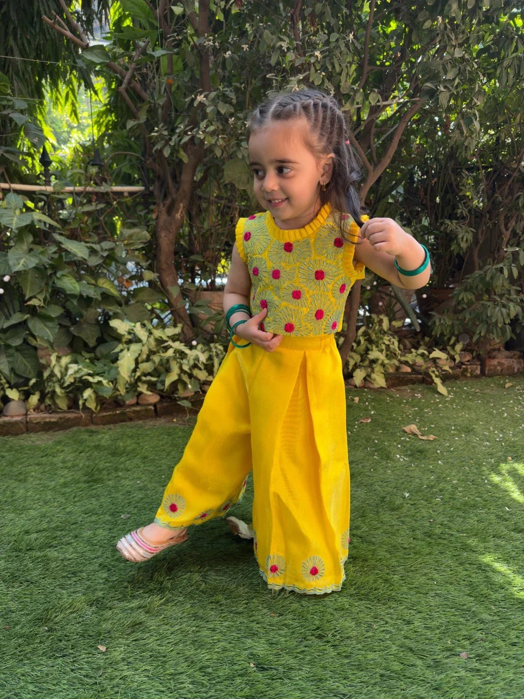 girls ethnic lehenga set for wedding celebrations
