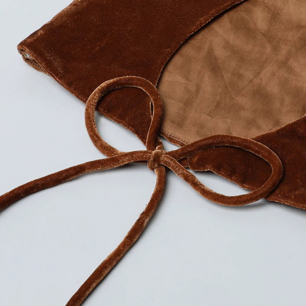 Brown Velvet Top & Mustard Yellow Silk Skirt Set - BYB PREMIUM