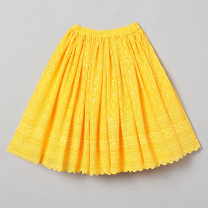 BYB PREMIUM GIRLS HEAVILY EMBRIDERED GEORGETTE LEHENGA CHOLI WITH DUPATTA - BYB PREMIUM