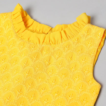 BYB PREMIUM GIRLS HEAVILY EMBRIDERED GEORGETTE LEHENGA CHOLI WITH DUPATTA - BYB PREMIUM