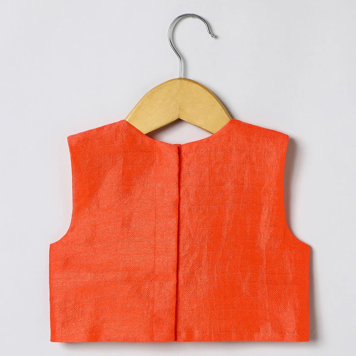 Byb premium tussor silk full hnad embroidered top and skirt set   byb premium