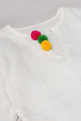 BYB White Cotton Kurta Pajama Set - BYB PREMIUM