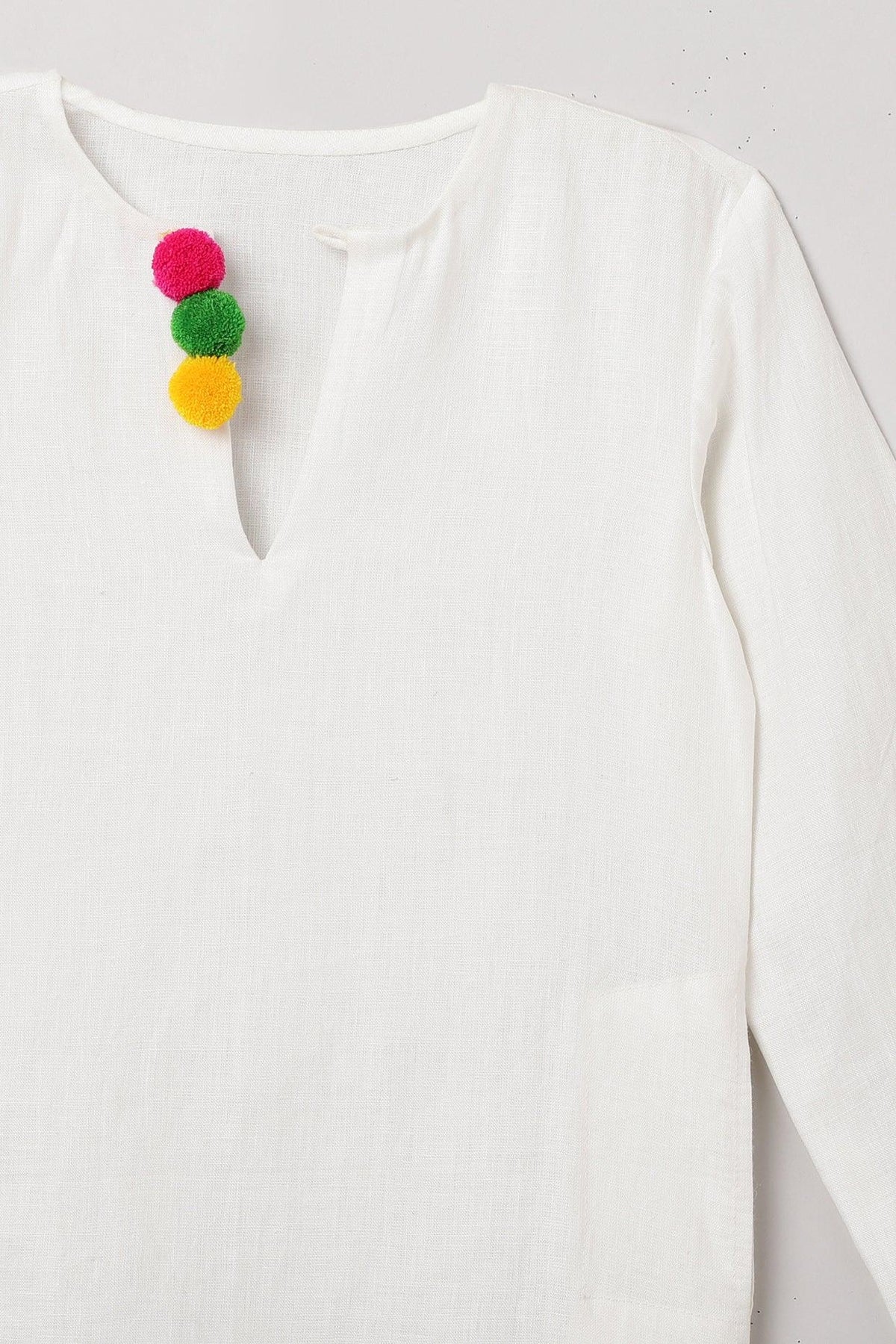 Byb white cotton kurta pajama set   byb premium