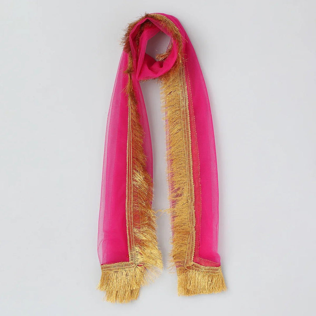 Chanderi Halter Neck Lehenga Set for Girls - BYB PREMIUM