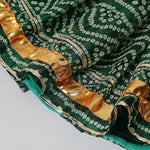 Load image into Gallery viewer, Dark Green Raw Silk Lehenga Choli Set for Girls - BYB PREMIUM
