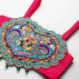 Deep Green Velvet Top & Silk Blend Lehenga Set for Girls with Hand Embroidery - BYB PREMIUM