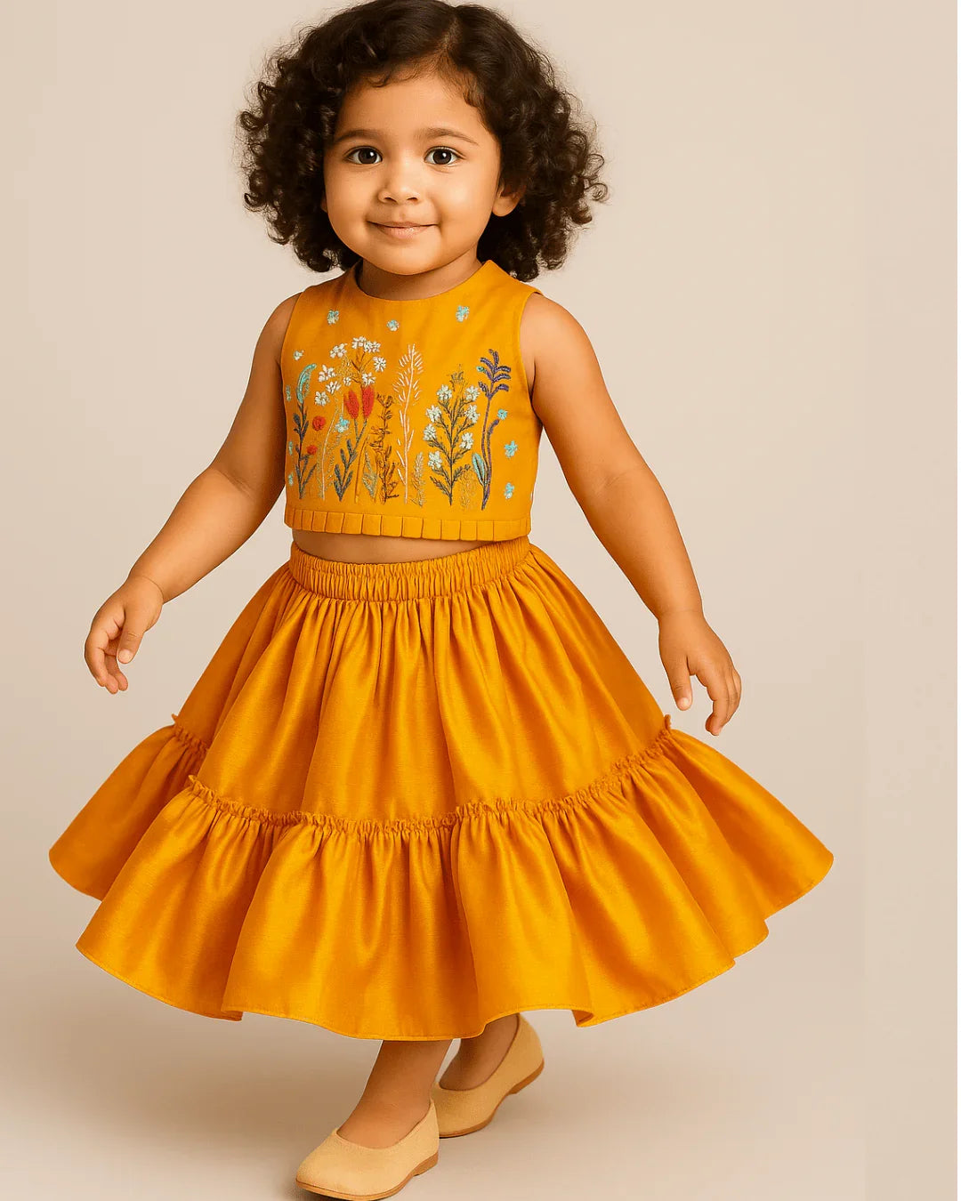 Girls ethnic lehenga set for wedding celebrations