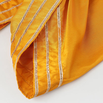 Dola silk pearls embellished Ganesha embroidery Kurta & Dhoti set - BYB PREMIUM