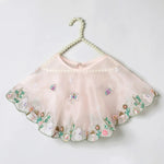 Load image into Gallery viewer, Dusty Rose Organza Girls Dress with Hand-Embroidered Cape &amp; Satin Lining - BYB PREMIUM
