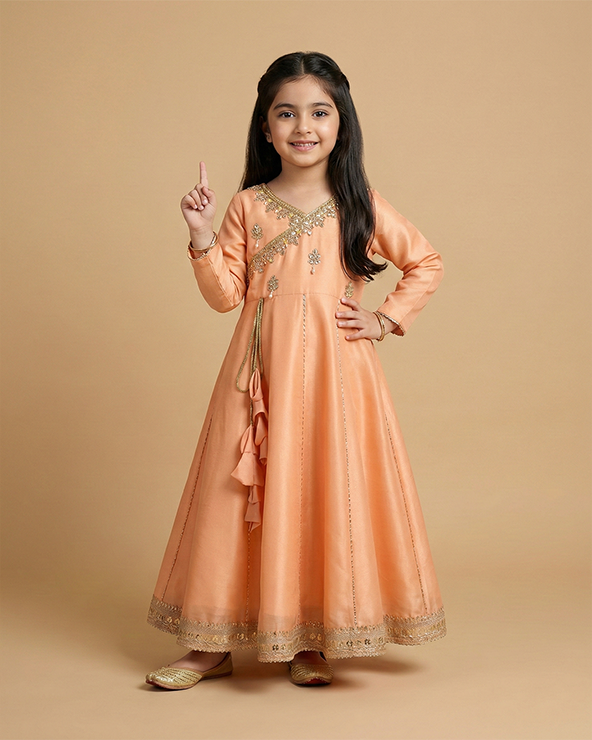 Silk anarkali for girls 