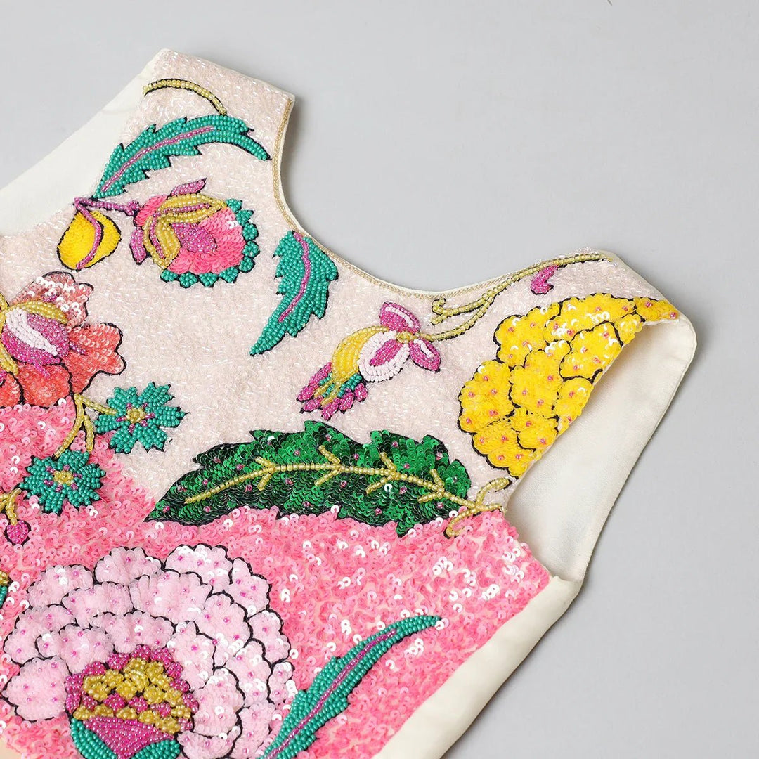 Embroidered Organza Skirt & Top Set - BYB PREMIUM