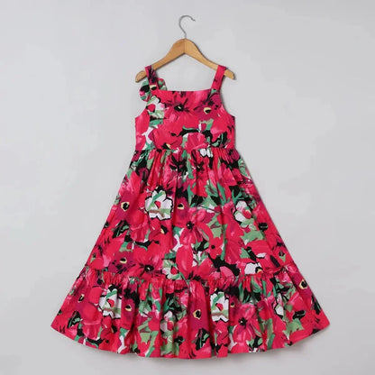 Floral Cotton Maxi Dress - BYB PREMIUM