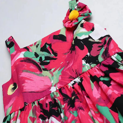 Floral Cotton Maxi Dress - BYB PREMIUM