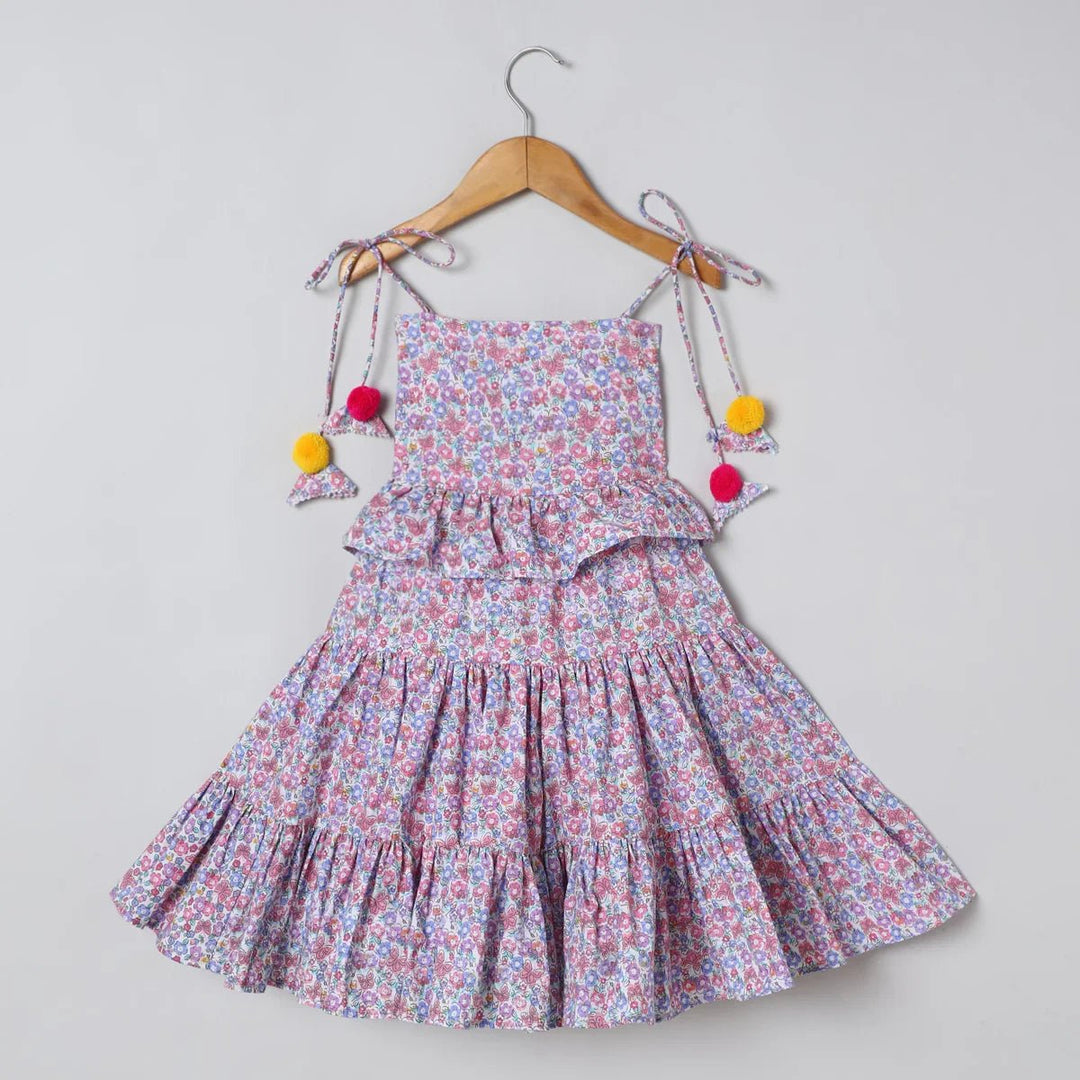 Floral Strap Dress - BYB PREMIUM